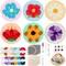 Punch Needle Coaster Kit for Beginners – 6 Floral Patterns, Embroidery Punch Needle Kit with Yarn, Adhesive Felt, Hoop, Instructions – DIY Coaster Art for Adults & Kids